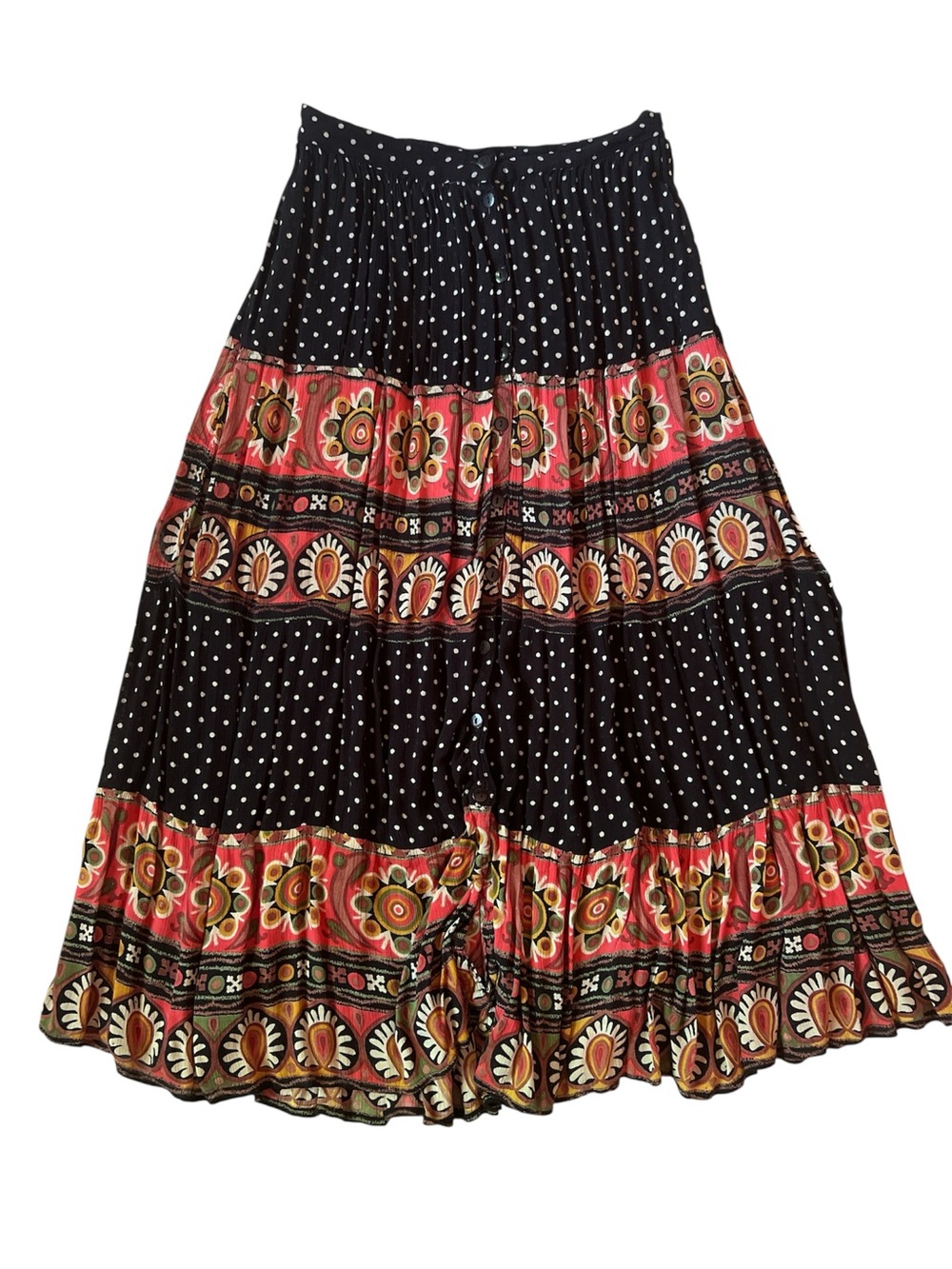 VINTAGE Girisha 100% Rayon Boho Skirt